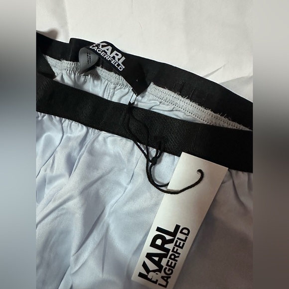 Karl Lagerfeld logo-embroidered pajama trousers - Picture 3 of 3